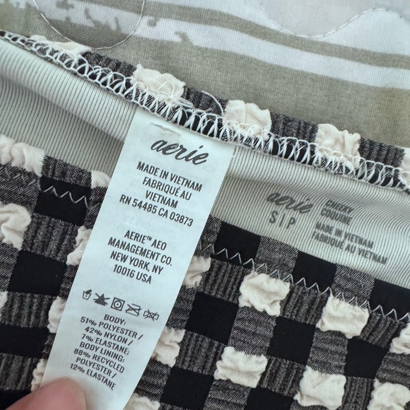 Aerie Black and White Checkered Bikini Bottom - Picture 3 of 3